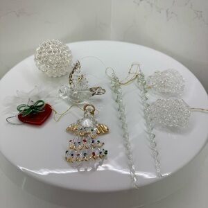 Vintage Glass Elegant Holiday Ornaments (lot of 8)